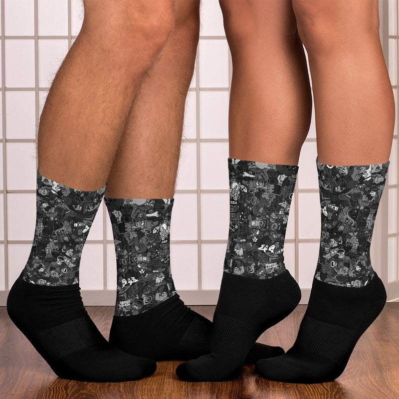 Toonymania Black/Grey Socks