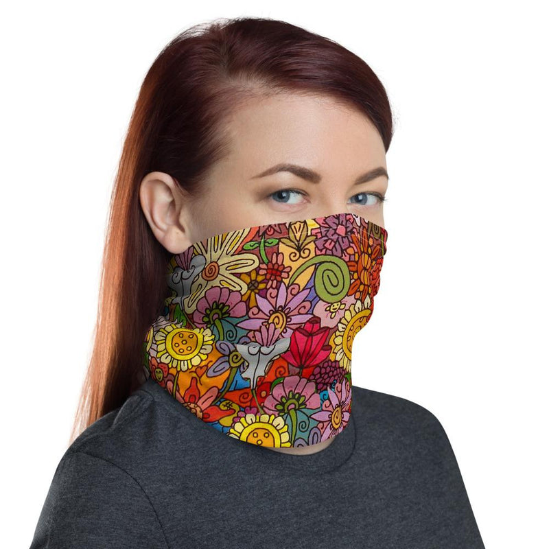 Flowers Face Protector/Neck gaiter